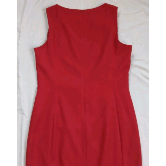 2 Piece Liz Claiborne Collection Red Sleeveless Shift Dress Jacket Holiday 12 - Picture 11 of 13